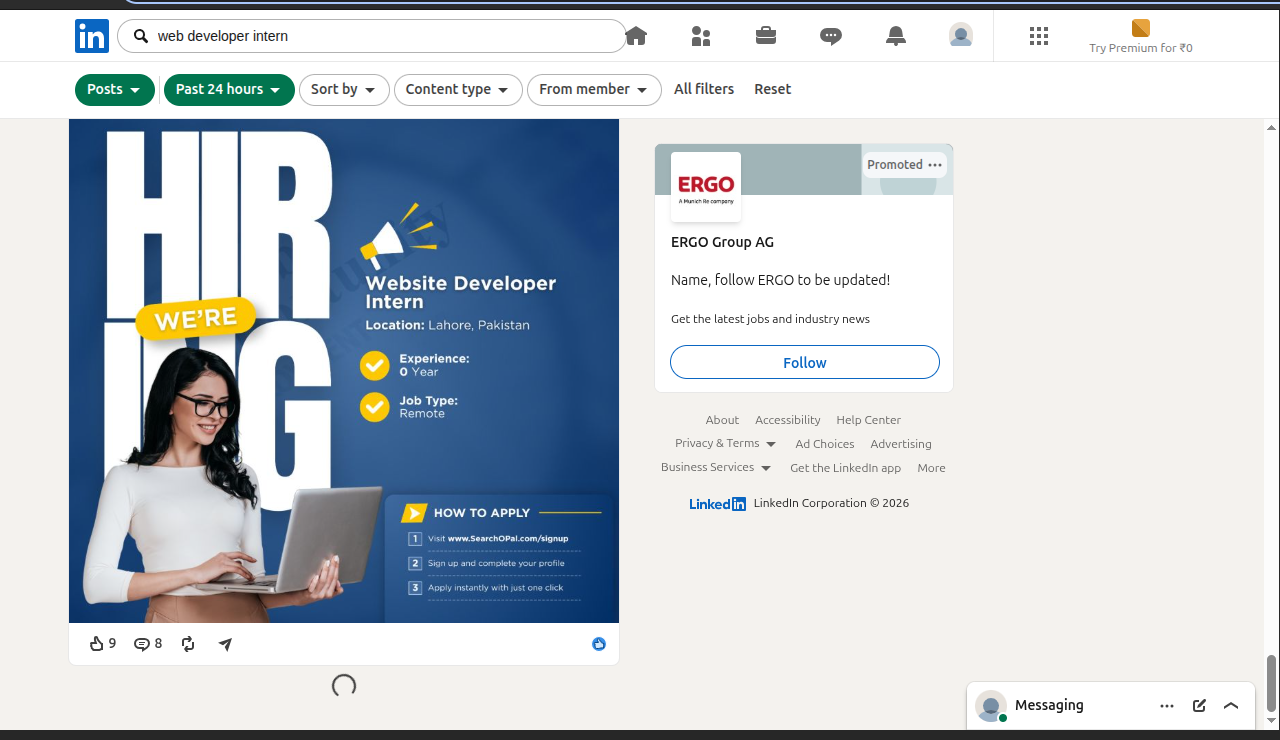 Click to enlarge LinkedIn Job Bot